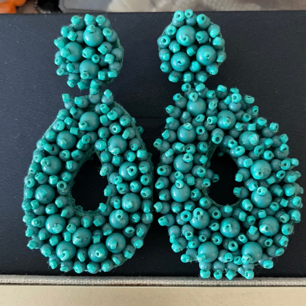 Baublebar turquoise beaded statement earrings